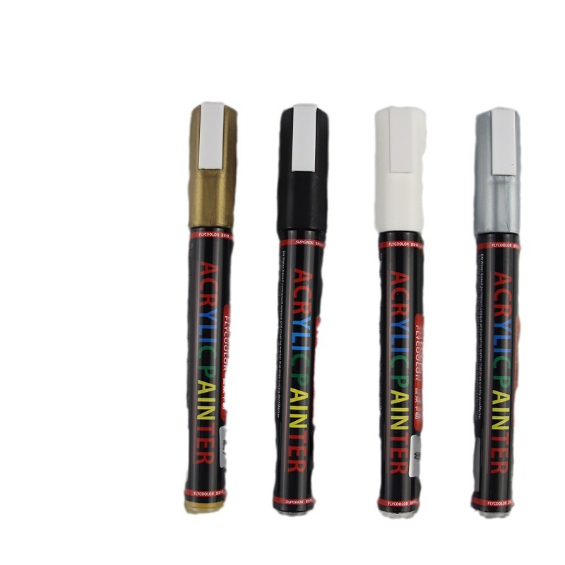 Venta caliente transfronteriza 2mm acrílico retrato pintura cuerpo pintura graffiti impermeable oro plata negro blanco polipropileno