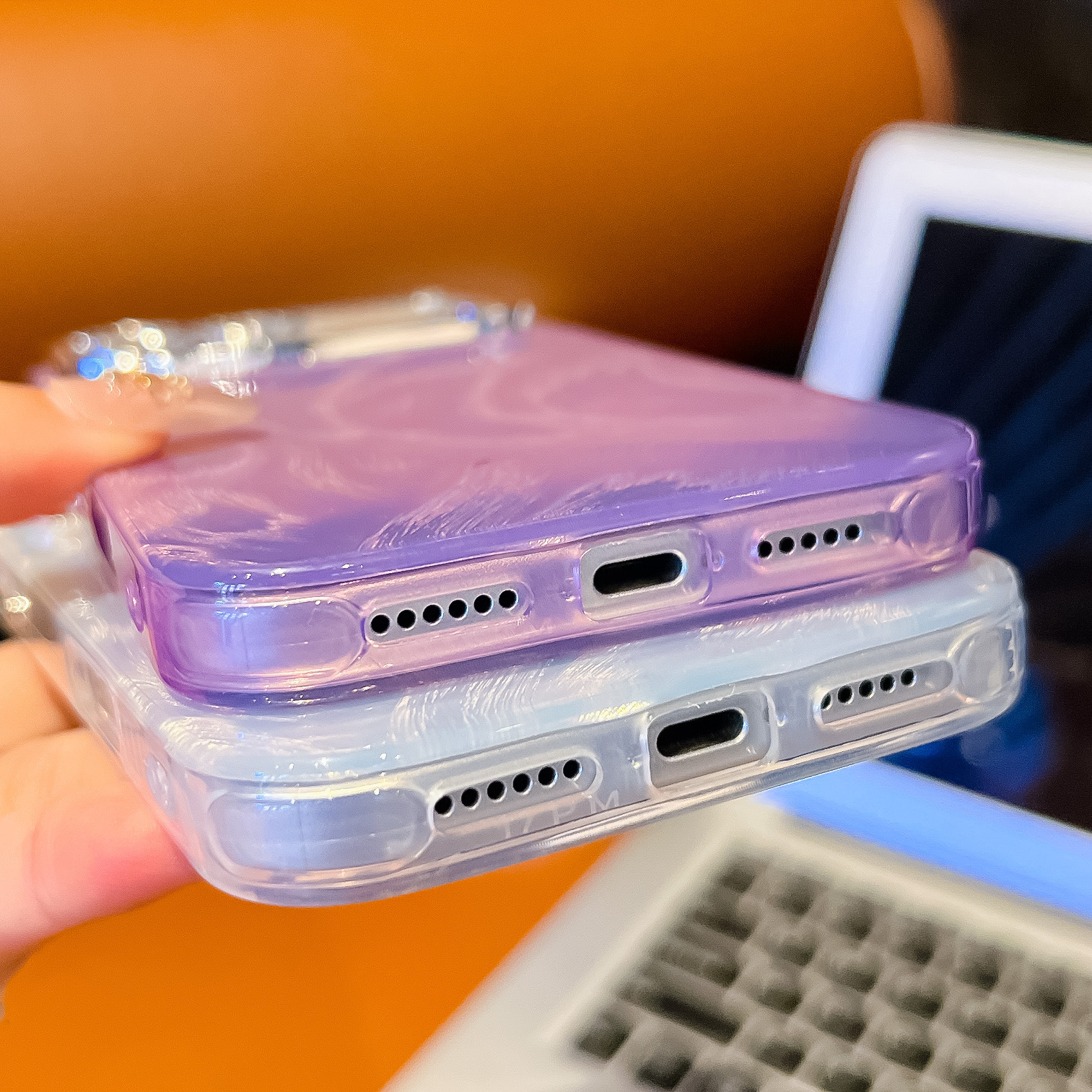 双面覆膜IMD适用iPhone17Air手机壳苹果16ProMax羽毛纹防摔保护套