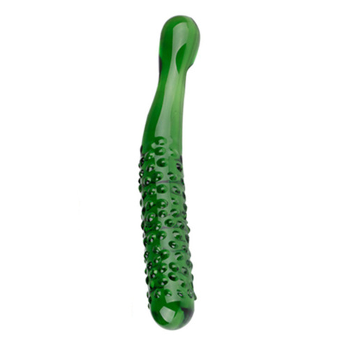 Glass cucumber for women, simulated crystal fruit, glass dildo for women, masturbation, insertion dildo, foreign trade, seven colors