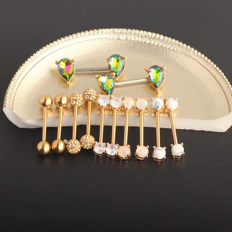 Pointed titanium steel lip stud product view