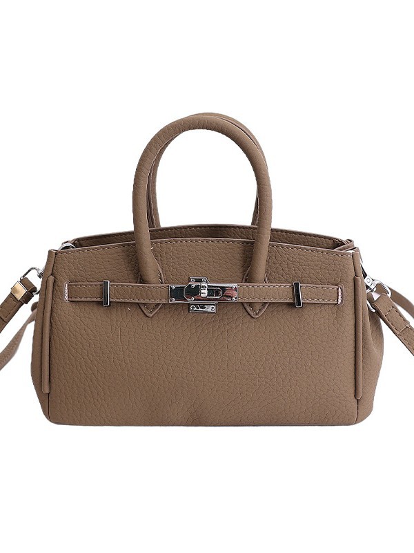 Bolso de nicho coreano nuevo producto de alto nivel lichi estampado bolso de mano Kelly de moda correa de pulsación de hebilla universal mochila