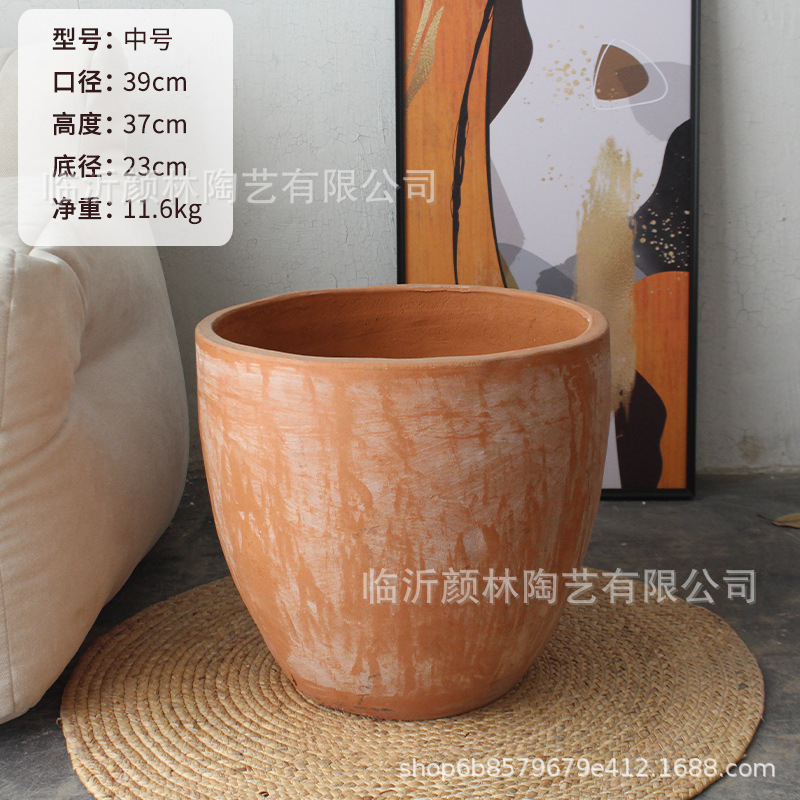 Cerámica rural americana comercio exterior maceta de exportación maceta romana naranja maceta de árboles maceta de cerámica maceta de cerámica maceta de cerámica gruesa maceta grande