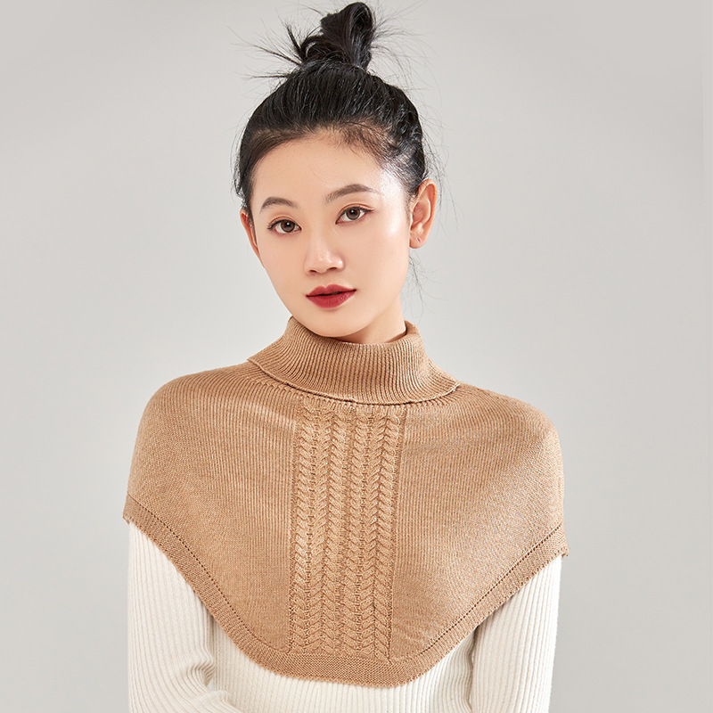 Wool Autumn and Winter High Neck Scarf Pullover Shawl Warm Ware Shoulder Protection Shoulder Cervical Spine Cold-proof Sleeping Fake Collar Scarf Wool Autumn and Winter High Neck Scarf Pullover Shawl Warm Ware Shoulder Protection Shoulder Cervical Spine Cold-proof Sleeping Fake Collar Scarf
