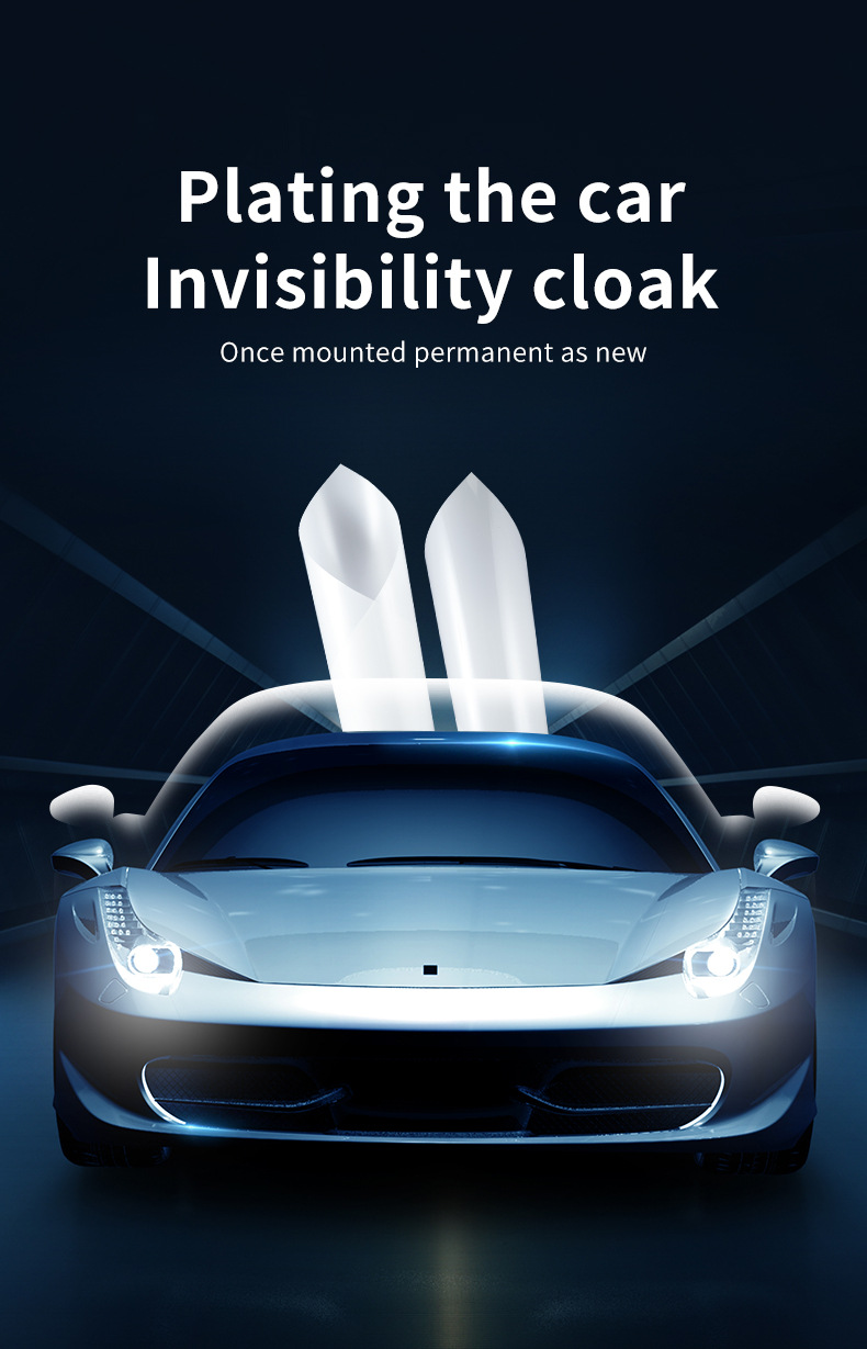 Glossy black TPU paint protection film, self-healing and scratch-resistant, full-vehicle wrap, TPU invisible car film, factory wholesale