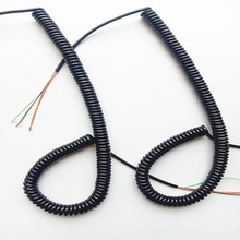 6芯弹簧线 专业生产6芯带端子信号线国标电缆电源线 PU/PVC螺旋线