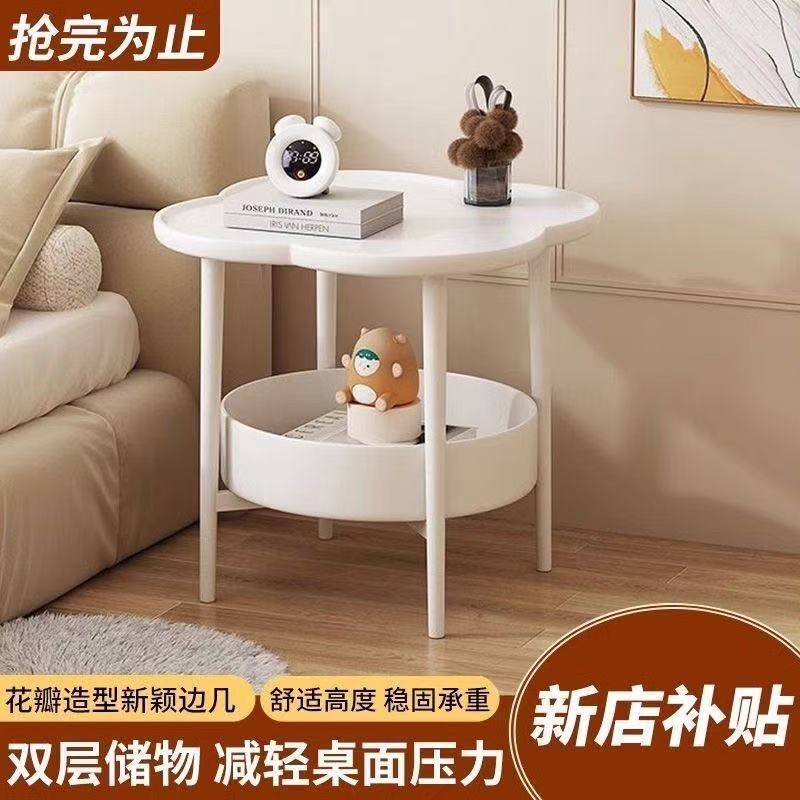 Creative Home Coffee Table Modern Minimalist Table Living Room Mobile Storage Rack Corner Table Cream Sofa Side Cabinet Bedside Table