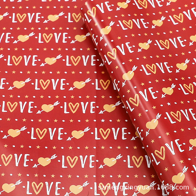 6174-4 fondo rojo LVOE amor; 74*51cm hoja