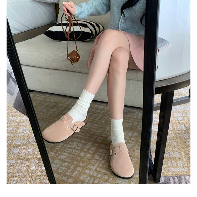 Завод источников прохладные ботинки Birken Half-soled Thick-soled Slippers Повышение роста 2025 обувь на одну ногу женская обувь Boken Shoes