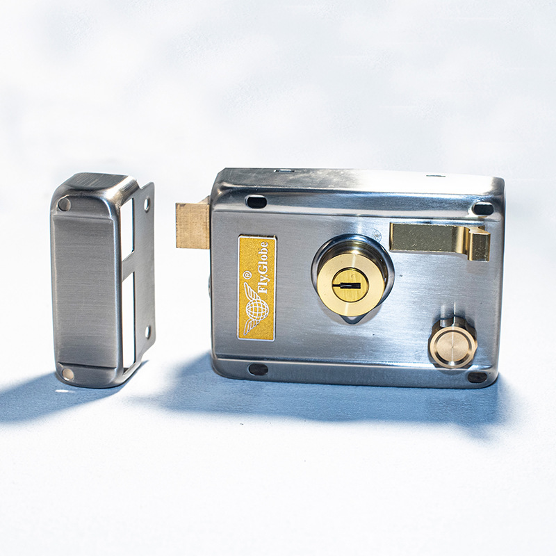 Bola voladora de acero inoxidable cerradura de puerta exterior de una sola lengüeta puerta antigua universal 9808SN/9908SS cerradura antirrobo de llave atómica