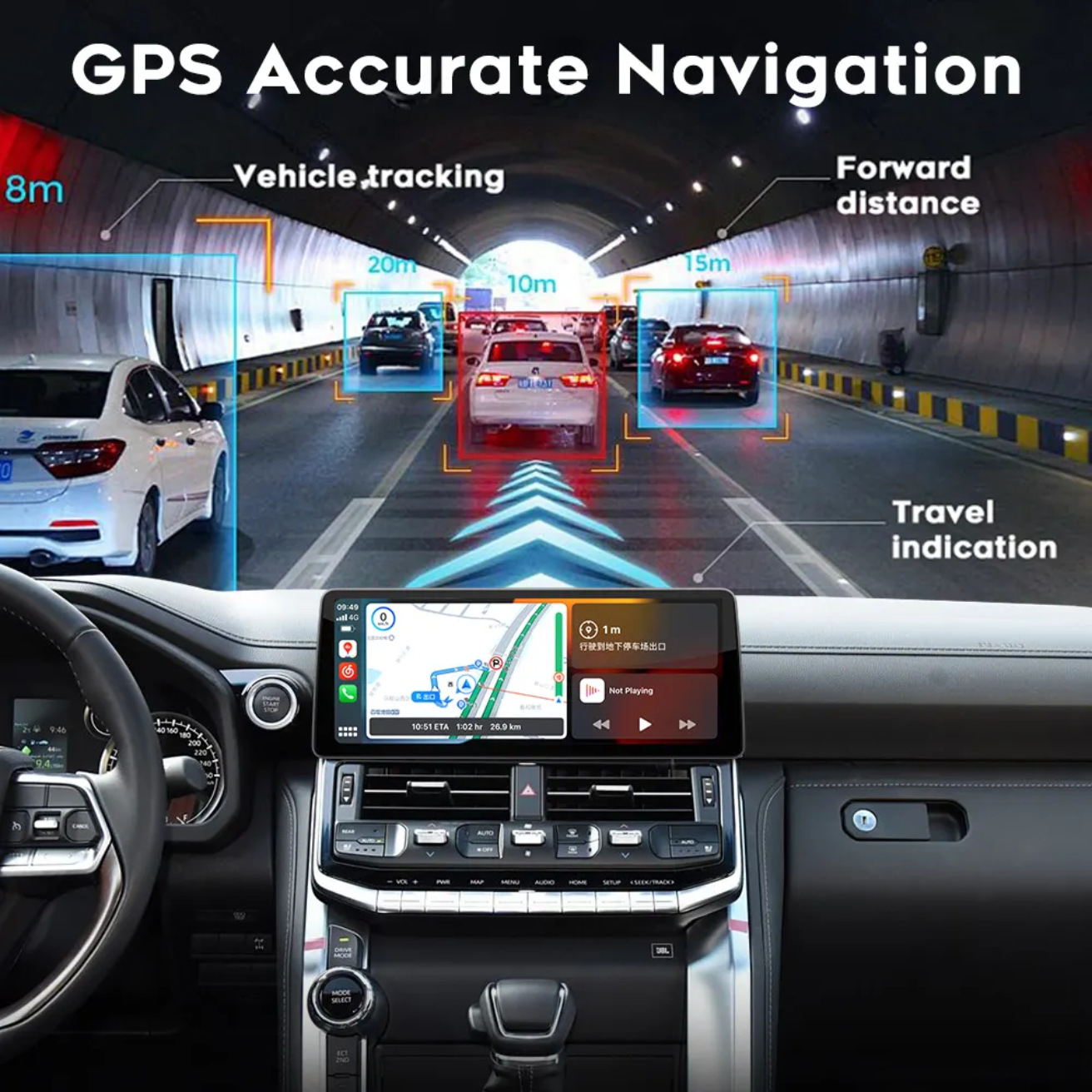 Suitable for Toyota Cruiser Lc300 22-23 12.3inch Android Smart Car Navigation All-In-One Dvd
