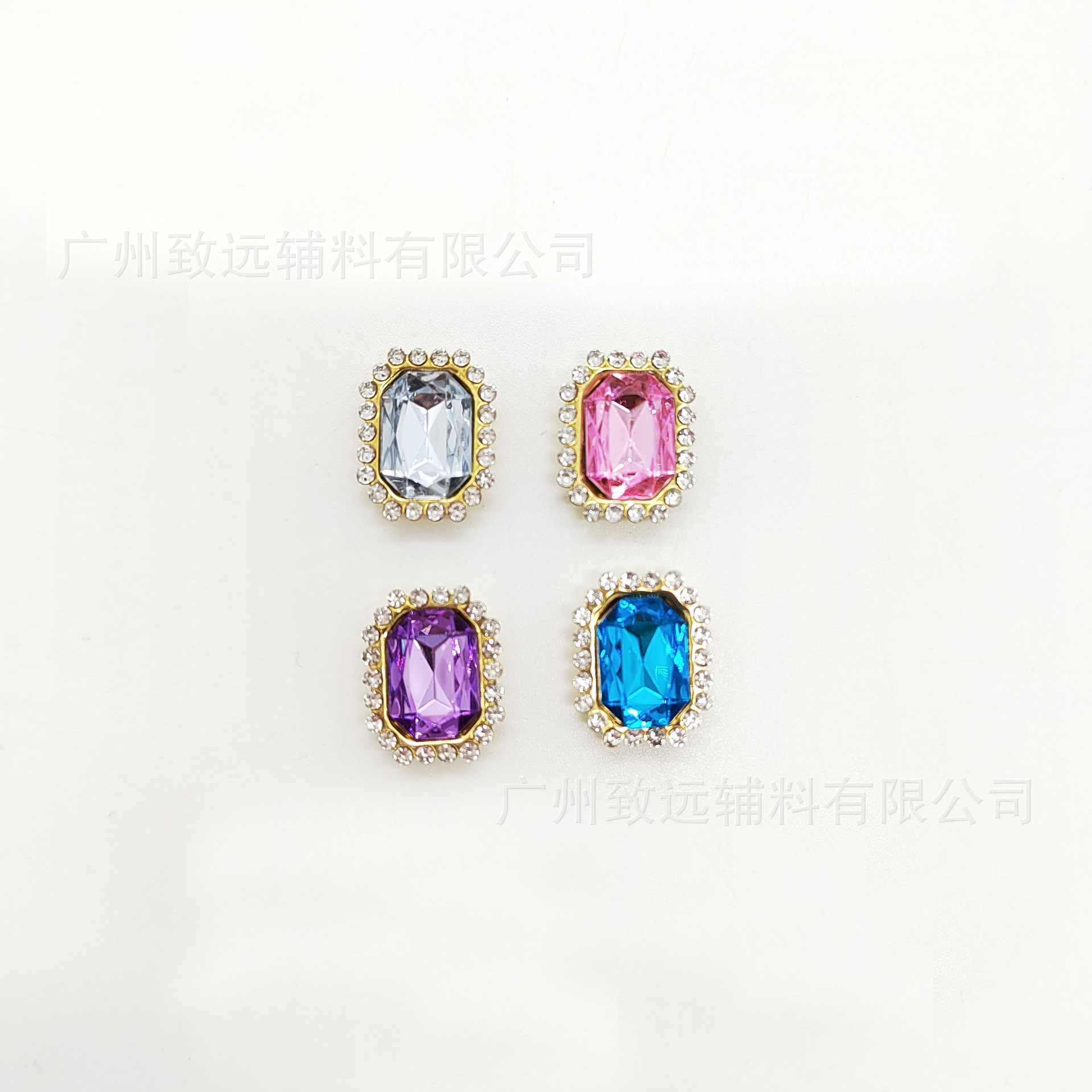 Adornos de pedrería para vestido de novia, hechos a mano, con forma de gota de agua, chapados en oro, octogonales, cuadrados, de 15x20 mm, para coser o pegar.