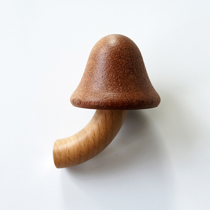 En stock nuevo refrigerador de setas de madera pegatinas imán magnético pegatinas magnéticas creativo imán mensaje pegatinas