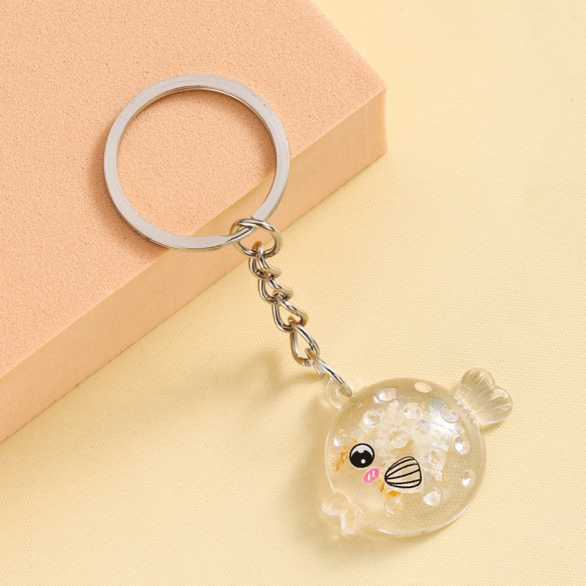 9g Weight Keychain Classification 1 Piece Quantity Daily Occasion Resin Material Fish Pattern Unisex Gender Cute Style 1 Piece Cute Fish Resin Unisex Keychain 15