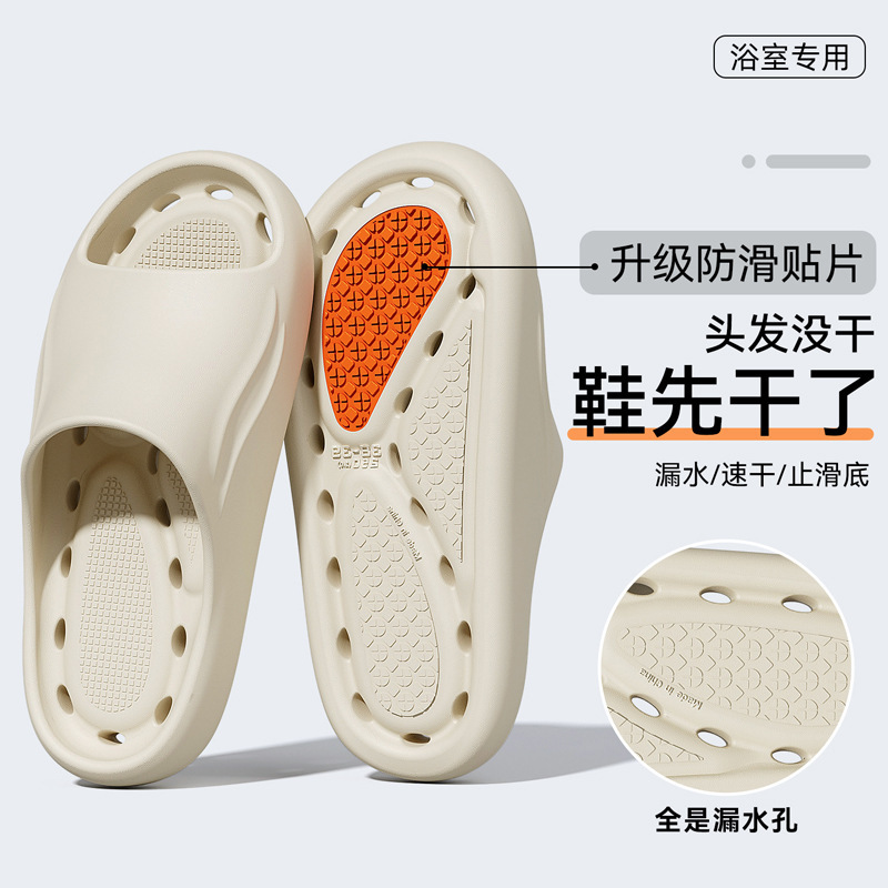 EVA zapatillas huecas para hombres baño interior baño fugas antideslizantes con base suave pareja zapatillas de verano al por mayor