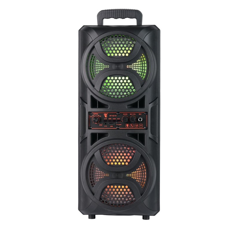 新しいポータブルスクエアダンスデュアル 6.5inch RGB 大音量高品質カード Bluetooth オーディオ工場卸売|undefined