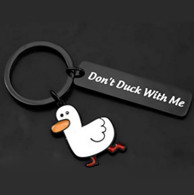 Cute Duck Stainless Steel Unisex Keychain display picture 2