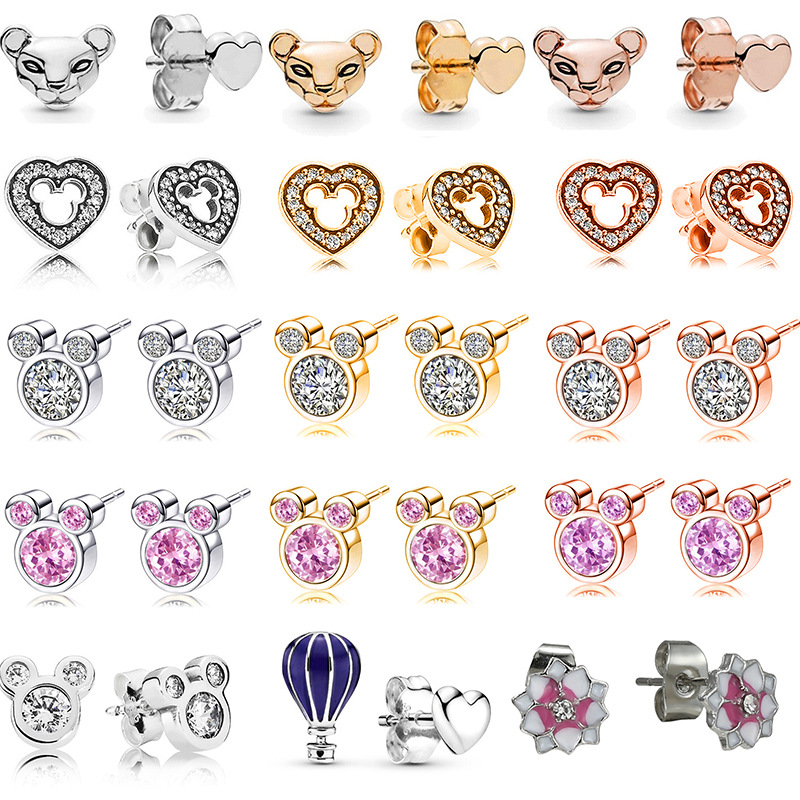 cartoon asymmetrical children's earrings