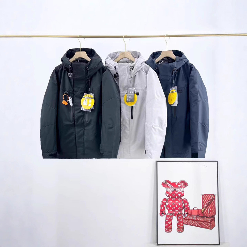 High Version North Face Himalaya 3-in-1 0.05kg Piece Set down Jacket + Softshell Jacket for Men and Women Couple Korean Version Women