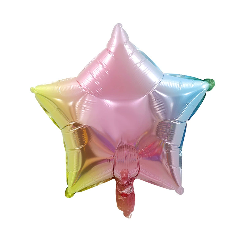[儿童节日铝膜气球批发 生日婚庆光板18寸五角星铝箔气球批发]