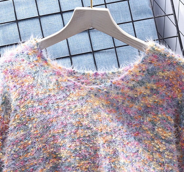 Women's Pullover Sweater Loose Long Sleeved Knitted Top_voghion.com