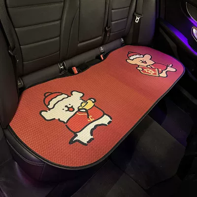 Car Seat Cushion for All Seasons, Seat cushion, seat cover - red-line-puppy-three-seater
