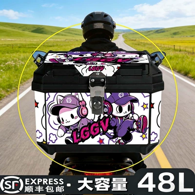 Motorcycle trunk — Tail Box for Electric Vehicles - 48s-colorful-rabbit-standard-configuration-base-plate-screws