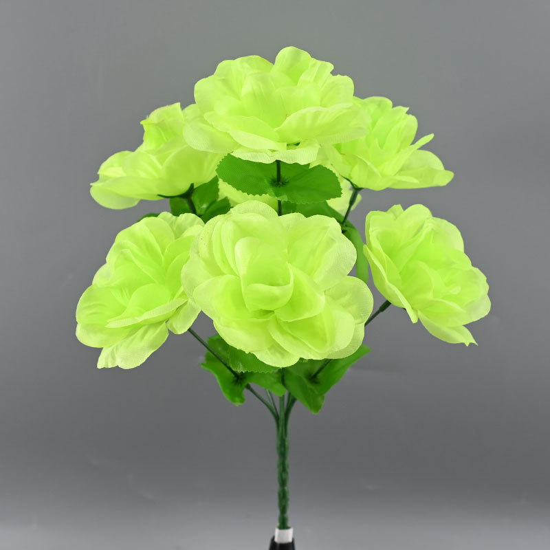 Fuente de fabricación mayorista simulación de gran precio simulación de siete meses de decoración de flores falsas flores de seda falsificadas ramo