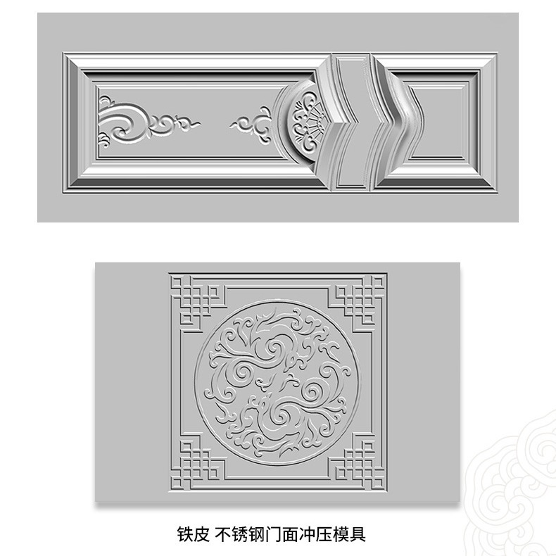 永康不锈钢防盗门铜门pvc门面压花铜花模具面具冲压模不锈钢模具