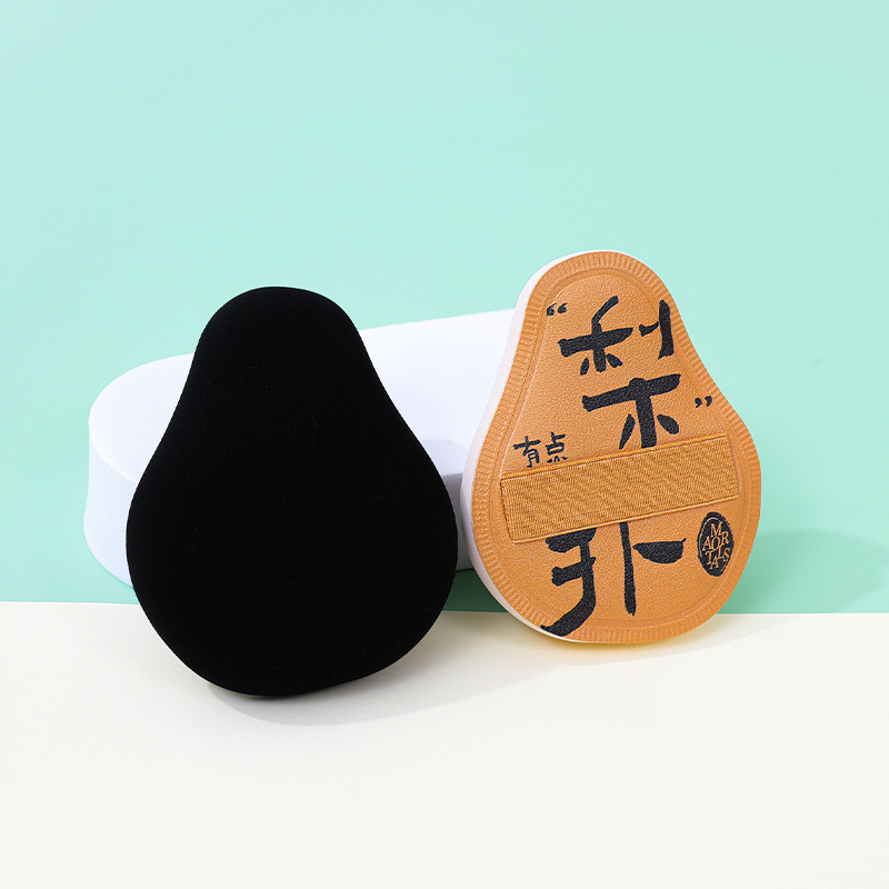 Fábrica personalizada de polvo de algodón de pera super suave no comer líquido de base de maquillaje esponja cojín de aire un poco de polvo de espectros de pera
