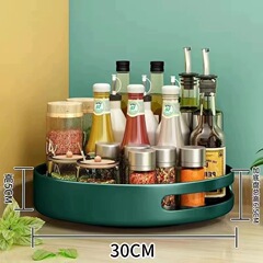 Tabletop multi-layer rotating household bathroom cosmetic storage rack kitchen seasoning storage rack
