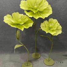 网红橱窗装饰婚庆立杆纸艺花影楼杂志广告拍摄布置婚礼路引道具