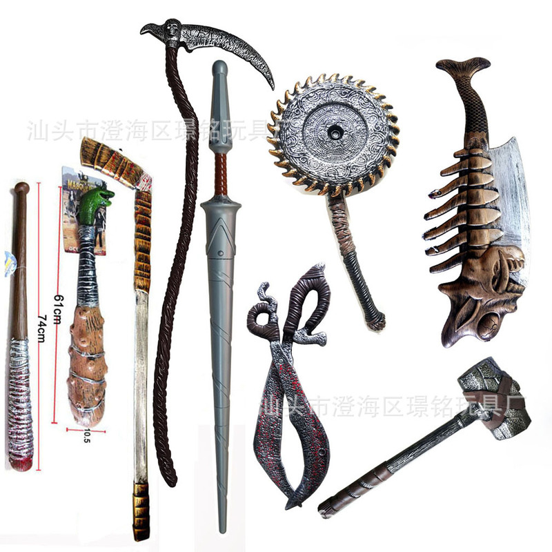 Halloween Grim Reaper Scythe Curved Hook Scythe Spear Don Quixote Cosplay Hockey Stick Cosplay Props