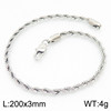 Fashionable accessory stainless steel with pigtail, bracelet, European style, simple and elegant design, 4/6/8mm