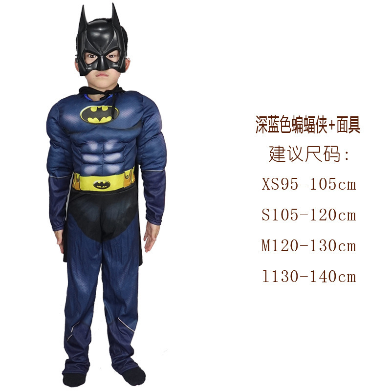 万圣节美国队长钢铁侠绿巨人擎天柱儿童肌肉衣服蜘蛛侠雷神演出服|undefined