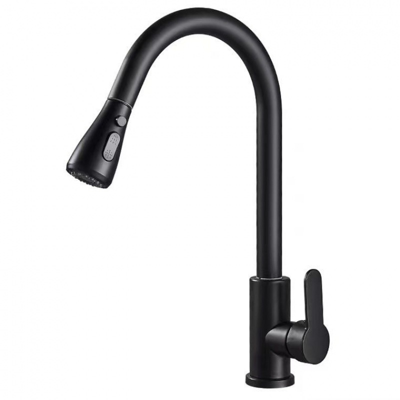 Grifo de cocina de cobre extraíble, lavabo de verduras de acero inoxidable frío y caliente de doble propósito image 6