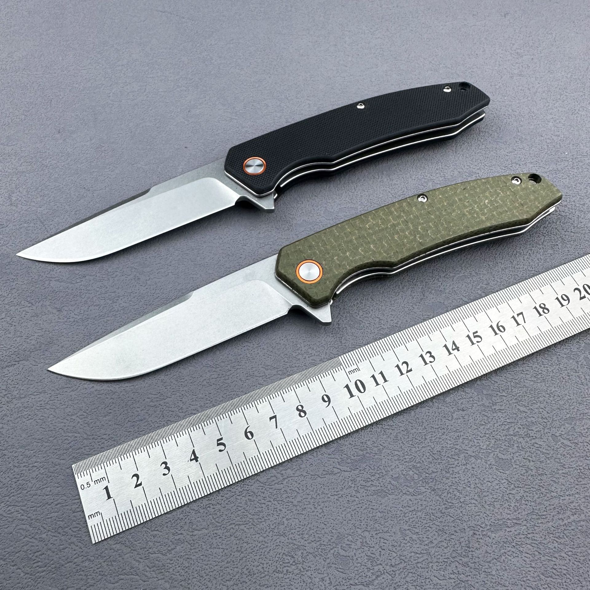 户外野营便携防身折叠刀锋利精致小刀高硬度水果刀亚麻手柄折刀