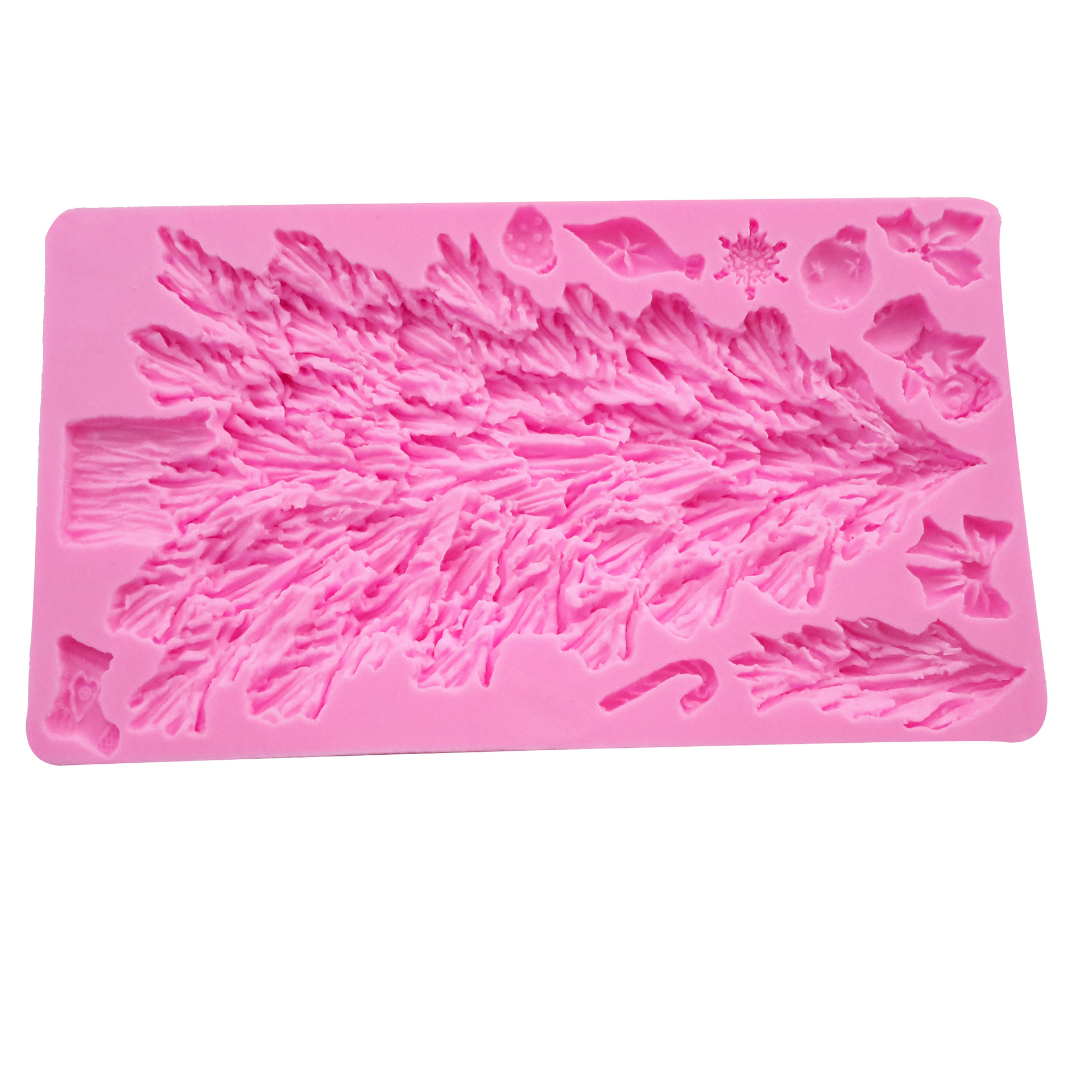 Árbol de Navidad calcetines muleta molde de fondant de silicona molde de chocolate molde de epoxi molde de arcilla herramienta de horneado de fondant