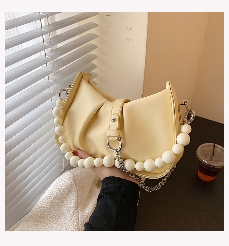 Wholesale Accessories Solid Color Pearl Chain Armpit Bag Nihaojewelry display picture 18