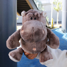 出口原单跨境可爱大肚河马公仔安抚玩偶毛绒玩具爪机娃娃厂家批发