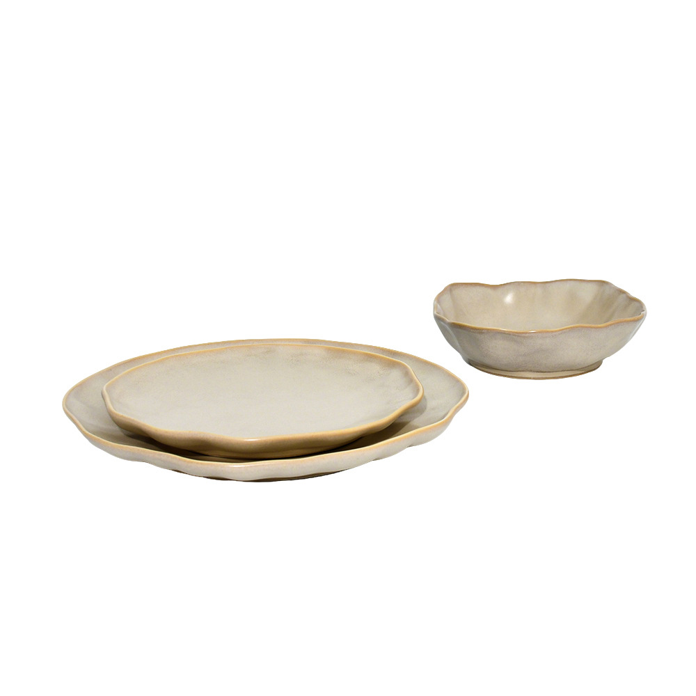 Tazos de cerámica, utensilios y palillos de alto valor de apariencia, cubiertos frescos pequeños, set simple de platos japoneses