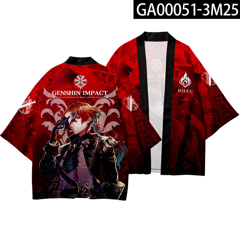 2024 verano anime cosplay dios original Genshin capa Riyue Keli cardigan kimono capa image 29