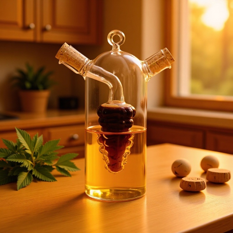 Botella de vino vinagre de salsa de soja botella de condimento vinagre de aceite de vidrio de doble propósito botella de aceite de cocina creativa botella de condimento sellado botella de vinagre de aceite