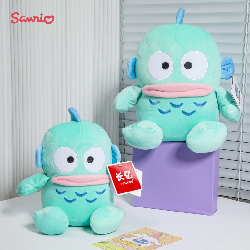 Подлинная Sanrio Hanton Половина рыбы плюшевая игрушка кукла уродливая Рыба Мультфильм кибер-знаменитости кукла кулон Подушка подарок