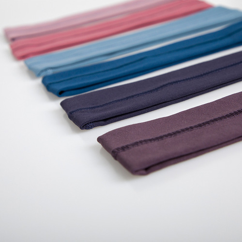 New sports professional headband yoga headscarf solid color classic moisture wicking headband elastic fitness