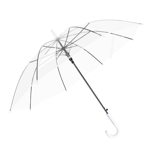 Large quantity wholesale transparent umbrellas disposable plastic umbrellas automatic wholesale transparent umbrellas long handle high-quality sun and rain umbrellas