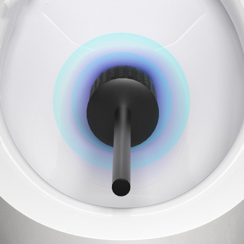 Space aluminum toilet brush with no blind spots, toilet artifact brush, wall-mounted punch-free household bathroom cleaning set