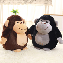 厂家批发新款黑猩猩毛绒公仔创意黑猩猩毛绒玩具玩偶抓机娃娃