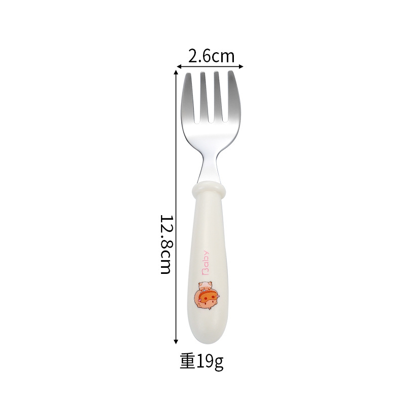 304 portátil de acero inoxidable cuchara para niños Tenedor vajilla bebé comiendo cuchara Tenedor traje madre bebé regalo personalización