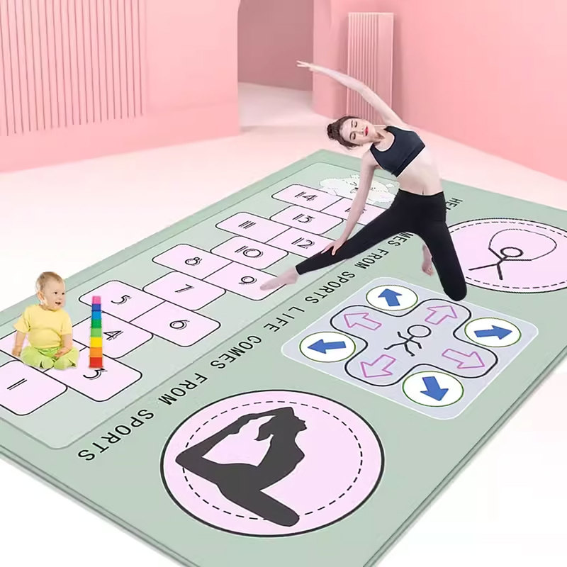 Indoor thickened noise-reducing double yoga mat, widened and lengthened, non-slip, soundproof, suitable for home use, aerobics, children's dance, and fitness mat Indoor thickened noise-reducing double yoga mat, widened and lengthened, non-slip, soundproof, suitable for home use, aerobics, children's dance, and fitness mat