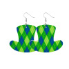 Clothing, accessory, green polyurethane earrings, wide color palette